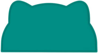 Cat Food Mat, Silicone Pet Feeding Mat for Floor Non-Slip Waterproof Dog Water Bowl Tray Cushion (17" x 10", MARRS Green) by TOKAYIFE