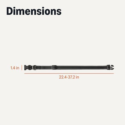 Amazon Basics Reflective Polyester Dog Collar, Adjustable Length 21"-37", 1.4" W, Quick-Release Buckle for Easy On/Off, Extra Large, Black - Image 5