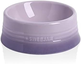 Sweejar Gradient Dog Bowl, Ceramic Dog Food Dish for Medium Dogs and Cat, Porcelain Pet Bowl for Food and Water 18 oz (Gradient Purple) by Sweejarco1949