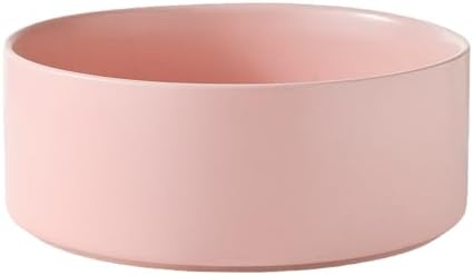 8'' Ceramic Dog Bowl - 70Oz Classic Dogs Food & Water Bowl for Medium and Large Breeds, Heavy-Duty Non-Slip Dog Dish, Food Grade Stoneware Pet Bowl, Dishwasher & Microwave Safe, Pink by Welloyed