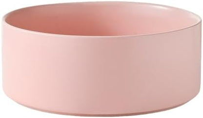 8'' Ceramic Dog Bowl - 70Oz Classic Dogs Food & Water Bowl for Medium and Large Breeds, Heavy-Duty Non-Slip Dog Dish, Food Grade Stoneware Pet Bowl, Dishwasher & Microwave Safe, Pink by Welloyed