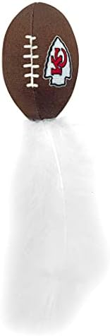 Best Plush CAT Toy - NFL Kansas City Chiefs Complete Set of 3 Piece Cat Toys Filled with Fresh Catnip. Incld: 1 Helmet Cat Toy, 1 Football Cat Toy with Feathers, & 1 Beer Bottle. Beautiful Team Logos - Image 3