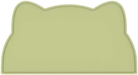 Cat Food Mat, Silicone Non Slip Dog Bowl Mat Waterproof Cat Feeding Mat Stop Food Spills and Water Messes Out to Floor Pet Food Mat (Sage Green, 20" x 12") by TOKAYIFE