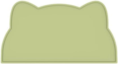 Cat Food Mat, Silicone Non Slip Dog Bowl Mat Waterproof Cat Feeding Mat Stop Food Spills and Water Messes Out to Floor Pet Food Mat (Sage Green, 20" x 12") by TOKAYIFE