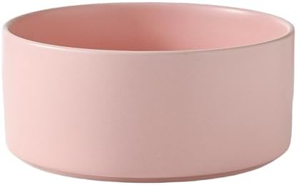6'' Ceramic Dog Bowl - 30Oz Classic Dogs Food & Water Bowl for Small and Medium Breed Dogs, Heavy Duty Non-Slip Dog Dishes, Food Grade Stoneware Pet Bowl, Dishwasher & Microwave Safe, Pink by Welloyed