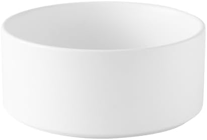 6'' Ceramic Dog Bowl - 30Oz Classic Dogs Food & Water Bowl for Small and Medium Breed Dogs, Heavy Duty Non-Slip Dog Dishes, Food Grade Stoneware Pet Bowl, Dishwasher & Microwave Safe, White by Welloyed