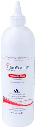 CeraSoothe® KET Antiseptic Flush for Dogs & Cats – Antifungal & Antibacterial Ear and Skin Cleanser, 16 oz by Covetrus