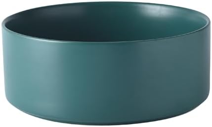 8'' Ceramic Dog Bowl - 70Oz Classic Dogs Food & Water Bowl for Medium and Large Breeds, Heavy-Duty Non-Slip Dog Dish, Food Grade Stoneware Pet Bowl, Dishwasher & Microwave Safe, Green by Welloyed