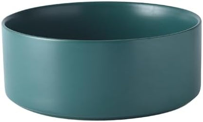 8'' Ceramic Dog Bowl - 70Oz Classic Dogs Food & Water Bowl for Medium and Large Breeds, Heavy-Duty Non-Slip Dog Dish, Food Grade Stoneware Pet Bowl, Dishwasher & Microwave Safe, Green by Welloyed