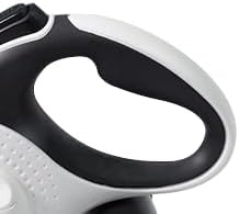 360° Tangle-Free Retractable Dog Leash 16 ft Heavy Duty Reflective Nylon Tape for Small to Medium Dogs Up to 60lbs,Soft Grip,Lock,Medium Size,White