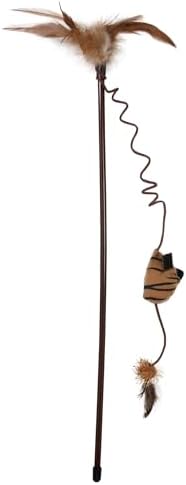 Mad Cat Safari Squeak Interactive Teaser Wand Cat Toy with Catnip, 1 Pack - Image 3