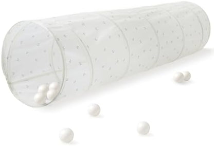 3 Sprouts Recycled Kids Pop-Up Play Tunnel, Indoor Play, Blueberry Ivory by 3Sprouts