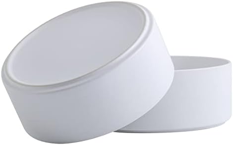White Dog Bowl Ceramic for Medium Large Breed, Heavy Weighted Dog Food Water Feeder Dish, Non - Slip Modern Cute Extra Big Porcelain 8 in Pet Bowl Maze - Image 6