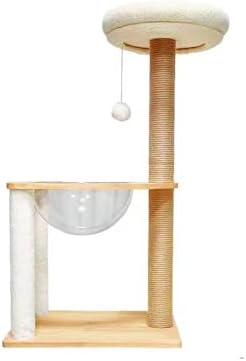SHENGOCASE Cat Tree Tower Accessories Replacement Parts Round Top Cushion Bed Cover for Cat Perch with Elastic Band (11.8", Beige) - Image 6