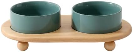 Havniva Raised Cat Bowl 5.1” Elevated Ceramic Cat Food and Water Bowl Set by Havniva