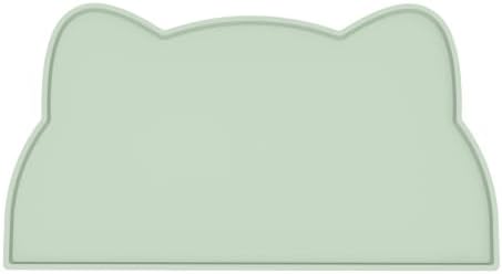 Cat Food Mat, Silicone Non Slip Dog Bowl Mat Waterproof Cat Feeding Mat Stop Food Spills and Water Messes Out to Floor Pet Food Mat (Eucalyptus Green, 24'' x 14'') by TOKAYIFE
