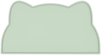Cat Food Mat, Silicone Non Slip Dog Bowl Mat Waterproof Cat Feeding Mat Stop Food Spills and Water Messes Out to Floor Pet Food Mat (Eucalyptus Green, 24'' x 14'') by TOKAYIFE