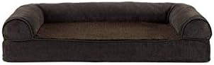 FurHaven Soft, Orthopedic Foam Sofa Dog Bed with Washable & Removable Cover - Sherpa/Chenille - Coffee, Dogs Up to 35 lbs - Medium - Image 3