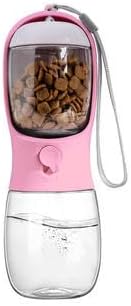 Dog Water Bottle for Walking, Portable Pet Water Dispenser, Leak-Proof Travel Bottle for Dogs and Cats – 300ml Pink by CarpathianTradeCo