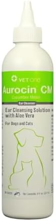 Vet One Aurocin cm Ear Cleanser (Cucumber Melon) with Aloe 8oz by Vet+One