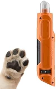 PAPIFEED 6 Speed Pet Nail Grinder with Dual LED Lights, Rechargeable Dog Nail Trimmer with Dust Proof Cover, Type-C Charging Powerful Torque Pet Nail Clipper for Small Medium Large Dogs Cats?Orange?