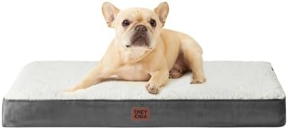 EHEYCIGA Orthopedic Dog Beds, Egg Crate Dog Bed Pet Mat with Washable Removable Cover, All Size Dogs by EHEYCIGA