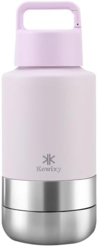 KEWIXY 3 in 1 Insulated Dog Water Bottle with Detachable Bowls for Travel by KEWIXYofficial
