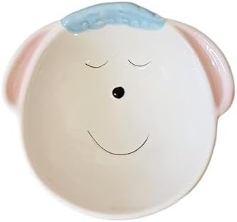 Cute Highland Cow Design Elevated Cat Bowl,Catoon Animal Dish - 15° Tilted Ceramic Pet Food Dish, Anti-Vomit for Cats/Dogs, Wide Mouth, Holds 150g Kibble - Image 3