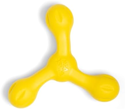 WEST PAW Zogoflex Air Skamp Tug-of-War Stick Dog Chew Toy – Hollow, Squishy Interactive Toy for Dogs, Puppies – for Chewing, Catch, Carry, Fetch, Dishwasher Safe, Latex-Free, 8.5", Dandelion Yellow by WestPaw