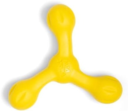 WEST PAW Zogoflex Air Skamp Tug-of-War Stick Dog Chew Toy – Hollow, Squishy Interactive Toy for Dogs, Puppies – for Chewing, Catch, Carry, Fetch, Dishwasher Safe, Latex-Free, 8.5", Dandelion Yellow by WestPaw