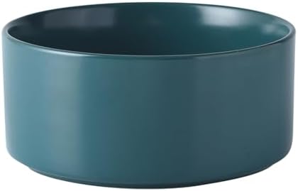 6'' Ceramic Dog Bowl - 30Oz Classic Dogs Food & Water Bowl for Small and Medium Breed Dogs, Heavy Duty Non-Slip Dog Dishes, Food Grade Stoneware Pet Bowl, Dishwasher & Microwave Safe, Green by Welloyed