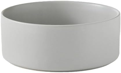 8'' Ceramic Dog Bowl - 70Oz Classic Dogs Food & Water Bowl for Medium and Large Breeds, Heavy-Duty Non-Slip Dog Dish, Food Grade Stoneware Pet Bowl, Dishwasher & Microwave Safe, Grey by Welloyed