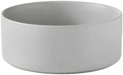 8'' Ceramic Dog Bowl - 70Oz Classic Dogs Food & Water Bowl for Medium and Large Breeds, Heavy-Duty Non-Slip Dog Dish, Food Grade Stoneware Pet Bowl, Dishwasher & Microwave Safe, Grey by Welloyed