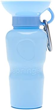 Springer Dog Water Bottle | Portable Travel Drinking Feeder Dispenser for Dogs & Puppies | As Seen on Shark Tank | Leak-Proof Bowl | BPA-Free | Outdoor Walking, Hiking & Travel | 22oz Blue - Image 4