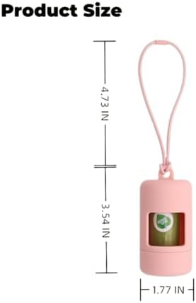 QMEAKMONY Dog Poop Bag Holder for Leashes Compact and Lightweight Poop Bag Dispenser Dog Waste Holder Easy Replacement and Cleaning (Pink) - Image 2