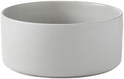 6'' Ceramic Dog Bowl - 30Oz Classic Dogs Food & Water Bowl for Small and Medium Breed Dogs, Heavy Duty Non-Slip Dog Dishes, Food Grade Stoneware Pet Bowl, Dishwasher & Microwave Safe, Grey by Welloyed