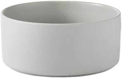 6'' Ceramic Dog Bowl - 30Oz Classic Dogs Food & Water Bowl for Small and Medium Breed Dogs, Heavy Duty Non-Slip Dog Dishes, Food Grade Stoneware Pet Bowl, Dishwasher & Microwave Safe, Grey by Welloyed