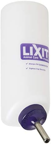 Lixit Wide Mouth BPA-Free Cage Water Bottles for Rabbits, Ferrets, Guinea Pigs, Rats, Chinchillas, Hamsters, Mice, Hedgehogs, Gerbils and Other Small Animals. (Translucent, 32 Ounce) - Image 3