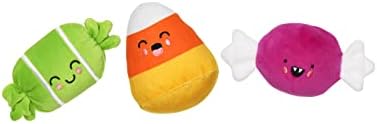 Pearhead Plush Halloween Candy Dog Toys, Set of 3 by Pearhead