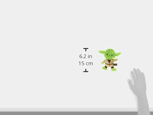 STAR WARS Dog Toy Yoda Plush Flattie Dog Toy - Officially Licensed - Small Soft Stuffingless Crinkle Chew Toys for All Dogs, 6 Inch