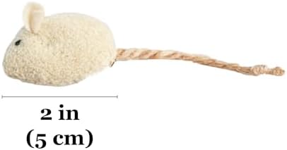SunGrow Cat Catnip Mice Toys, Furry Plush for Hunting and Pouncing Instinct, 2”, Interactive, Encourages Agility, Coordination, Fun for Hours, Multicolor, 10 Pcs per Pack - Image 6