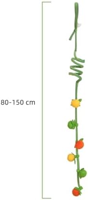 3Pcs Cat Spring Toys with Ball ，Fruit Design， Hanging Kitten Toys Pets ，Interactive Toy Cat Ball Toys with Bell ，Long Tail Elastic Soft Plush Cat Toys for Indoor Kitten and Cats (Fruit, 3pcs) - Image 2