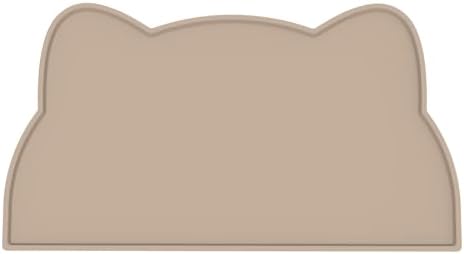 Cat Food Mat, Silicone Non Slip Dog Bowl Mat Waterproof Cat Feeding Mat Stop Food Spills and Water Messes Out to Floor Pet Food Mat (Warm Taupe, 20" x 12") by TOKAYIFE