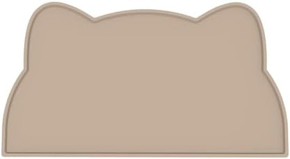 Cat Food Mat, Silicone Non Slip Dog Bowl Mat Waterproof Cat Feeding Mat Stop Food Spills and Water Messes Out to Floor Pet Food Mat (Warm Taupe, 20" x 12") by TOKAYIFE