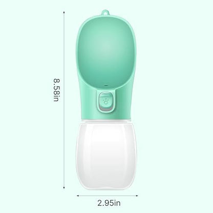 Portable Dog Water Bottle 300ml Leak Proof Pet Drinking Bottle for Dogs & Cats, Outdoor Travel Water Dispenser for Walking Hiking Camping (Lake Green) - Image 5