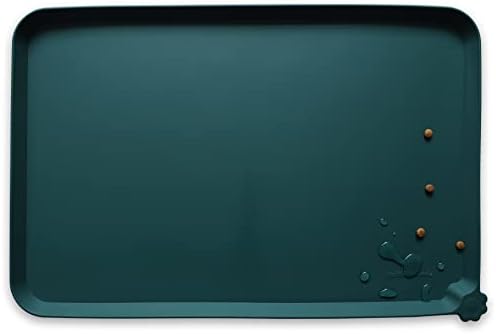 Hoki Found XX-Large Silicone Non Slip Pet Dog Cat Bowl Mats - Placemat for Feeding - Waterproof for Carpet - Dark Cedar by Hoki+Found