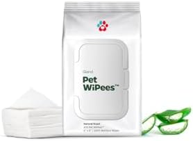 Gland Pet WiPees™ – 100 Wipes for Dogs & Cats Glands, All Natural Dog Anal Gland Cleaning, Cat Butt Wipes, Odor-Fighting Daily Gland Care (Natural, 100ct) by PetParents