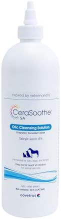 Covetrus CeraSoothe® SA Ear Cleansing Solution for Dogs, Cats & Horses – Salicylic Acid Formula to Remove Wax, Debris & Odor, 16 oz by Covetrus