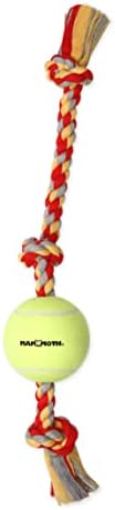Mammoth Flossy Chews Tug with BIG 6-Inch Tennis Ball, X-Large, 36-Inch, Assorted Multicolor (51100F) by MammothPetProducts