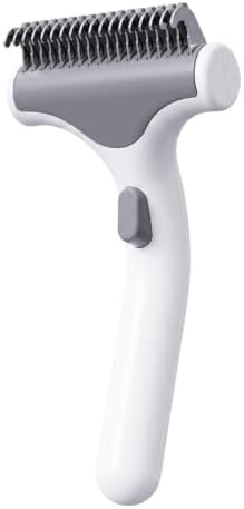 Undercoat Rake for Dogs & Cats, Self-Cleaning Deshedding Grooming Tool by Unknown